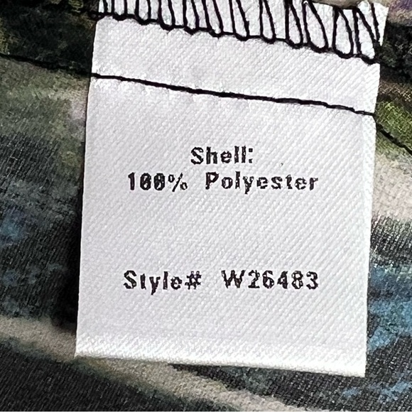 TRAVELSMITH Semi Sheer Open Front Peacock Feather Print Cardigan Women's Size 1X - Picture 14 of 16